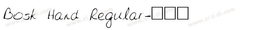 Bosk Hand Regular字体转换